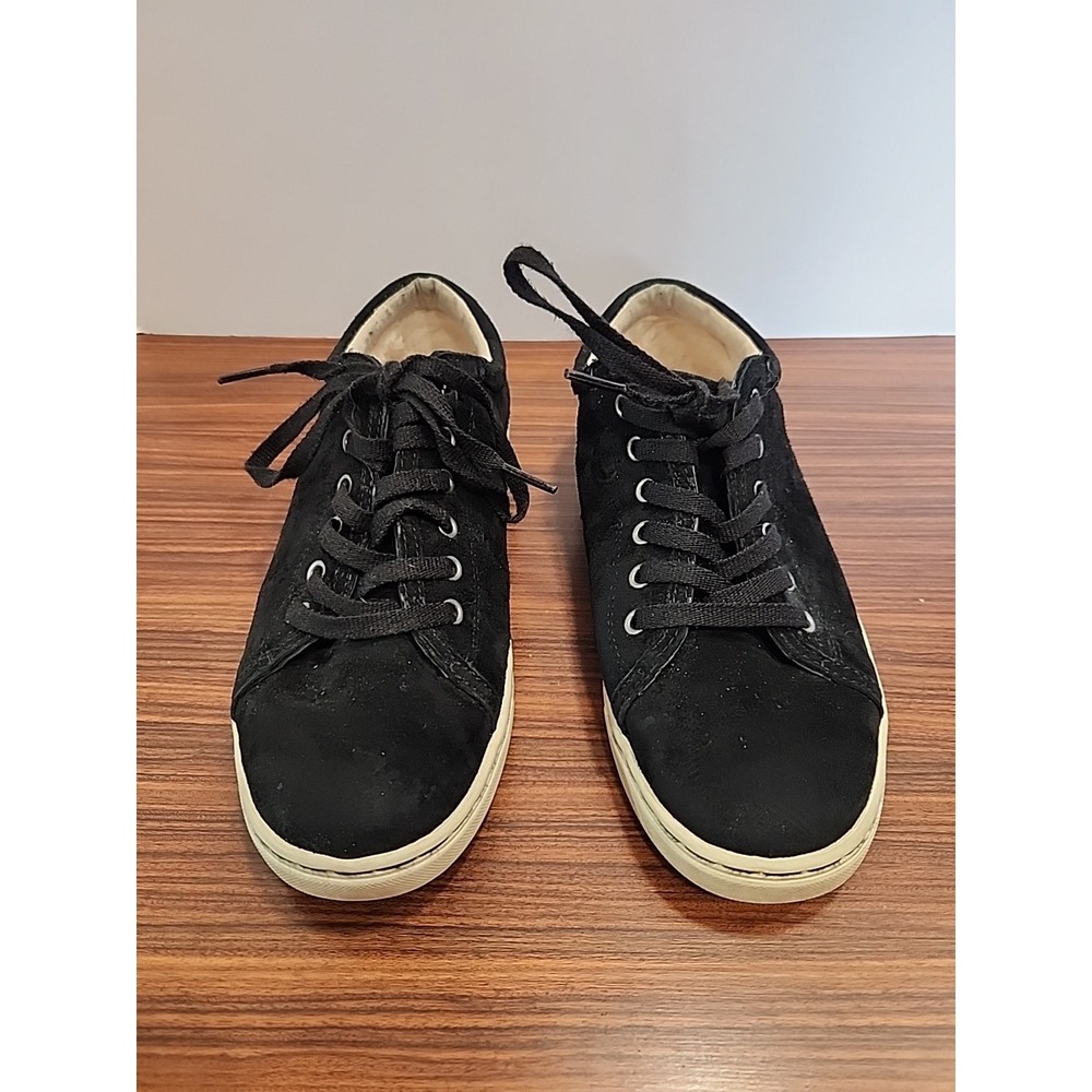 UGG Tomi Womens Sneakers Sz 8 Black Suede Lace Up Low Top Athletic Shoes 1005484